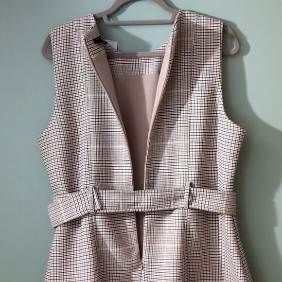 NWT Ann Taylor Petite Women's The Belted Top in Double Glen Check Size 16P - Picture 4 of 9